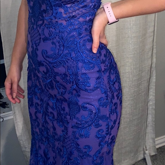 New- Morilee- Madeline Gardner Royal Blue Dress - Picture 5 of 8